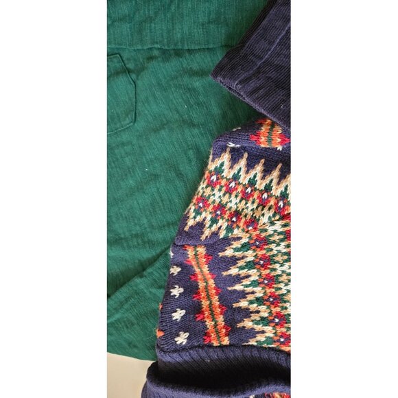 Janie and Jack 6-7 Stable to Street Fair Isle Cardigan Sweater Tee Pants - Picture 4 of 4